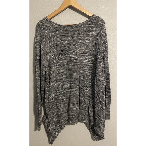 Logo Lori Goldstein Womens Sweater Size XL Gray Cashmere Blend Minimalist Modern - Picture 2 of 7